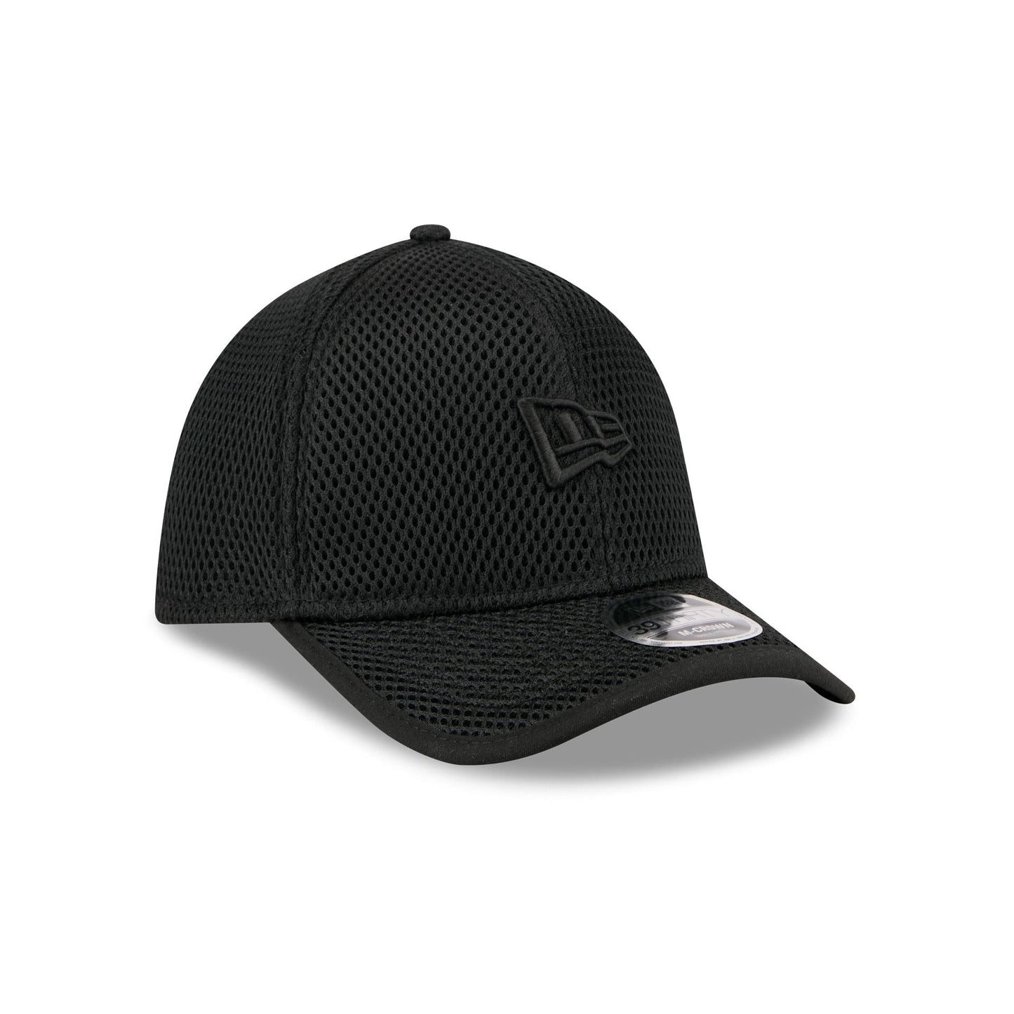 New Era Cap Black Mesh 39THIRTY M-Crown Stretch Fit Hat
