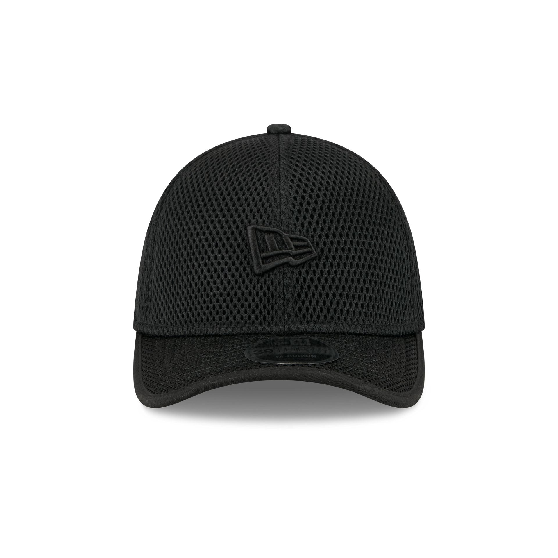 New Era Cap Black Mesh 39THIRTY M-Crown Stretch Fit Hat