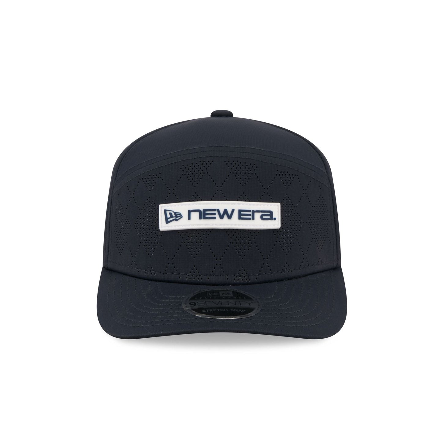 New Era Cap Navy Argyle Split Panel 9SEVENTY Stretch-Snap Hat