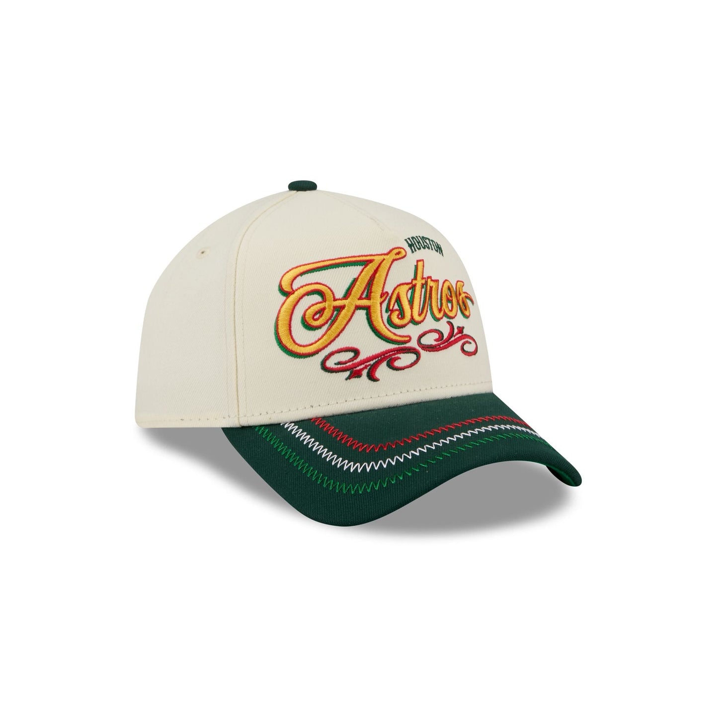 Houston Astros Cinco de Mayo Chrome White 9FORTY A-Frame Snapback Hat