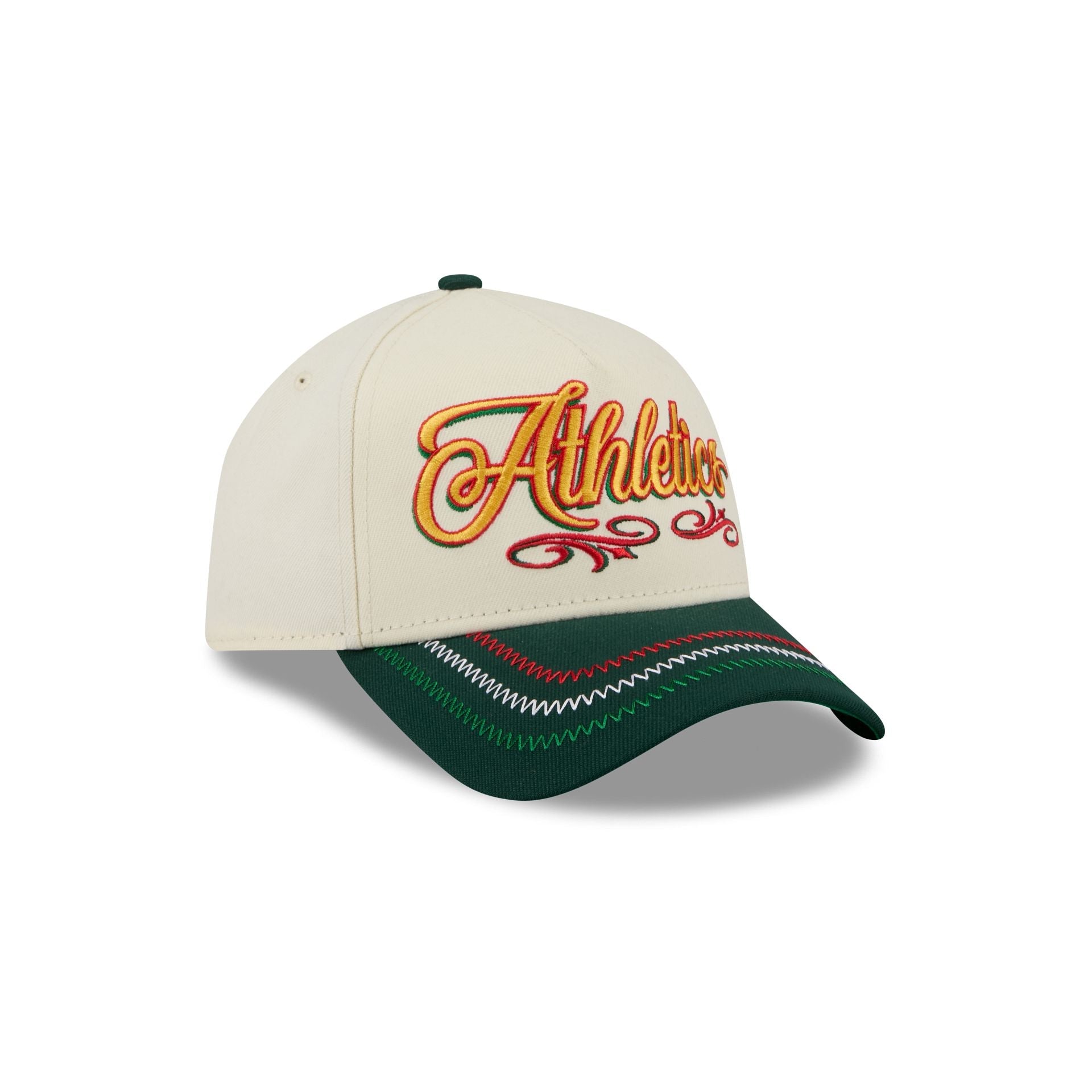 Athletics Cinco de Mayo Chrome White 9FORTY A-Frame Snapback Hat