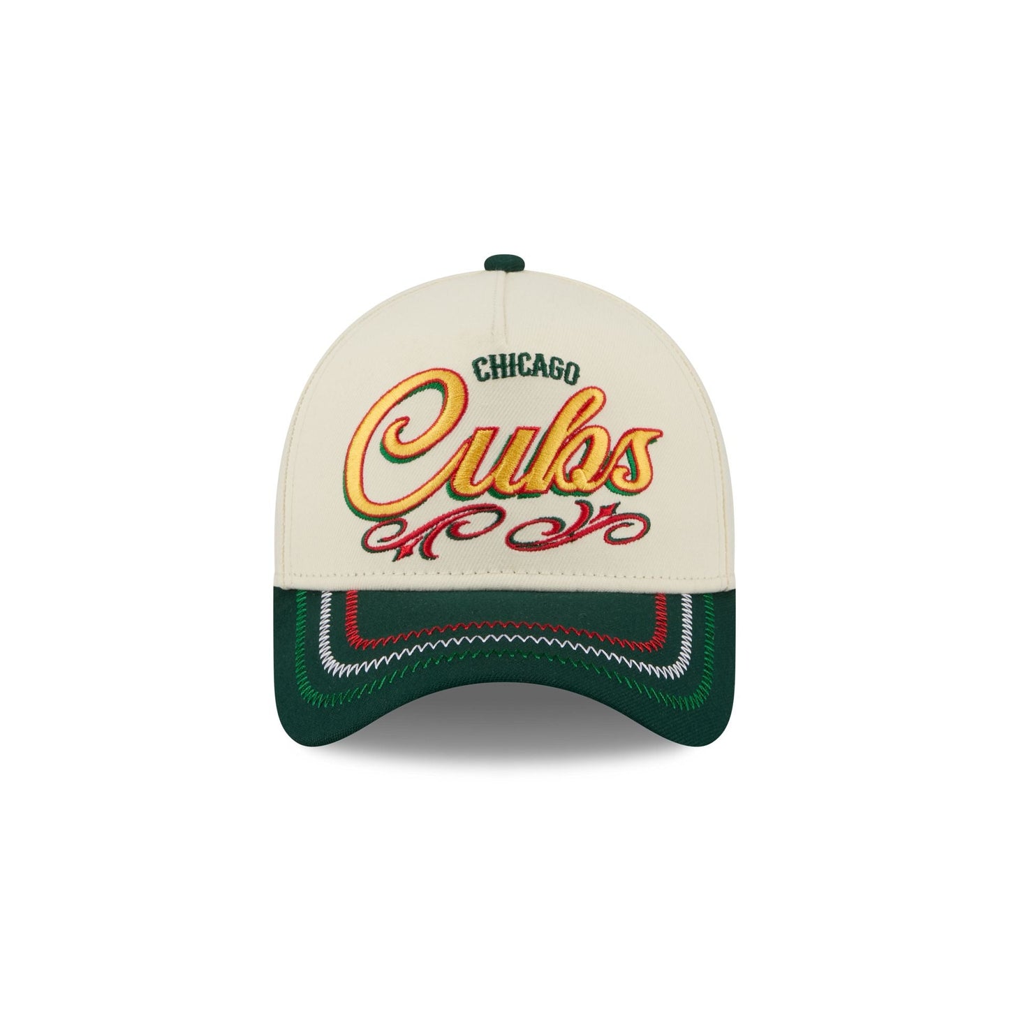 Chicago Cubs Cinco de Mayo Chrome White 9FORTY A-Frame Snapback Hat