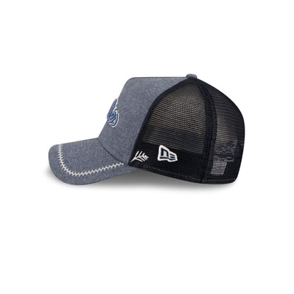 Philadelphia Phillies Navy Brushed Chambray 9FORTY A-Frame Trucker Hat