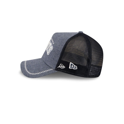 San Francisco Giants Navy Brushed Chambray 9FORTY A-Frame Trucker Hat