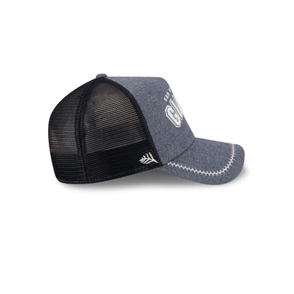 San Francisco Giants Navy Brushed Chambray 9FORTY A-Frame Trucker Hat