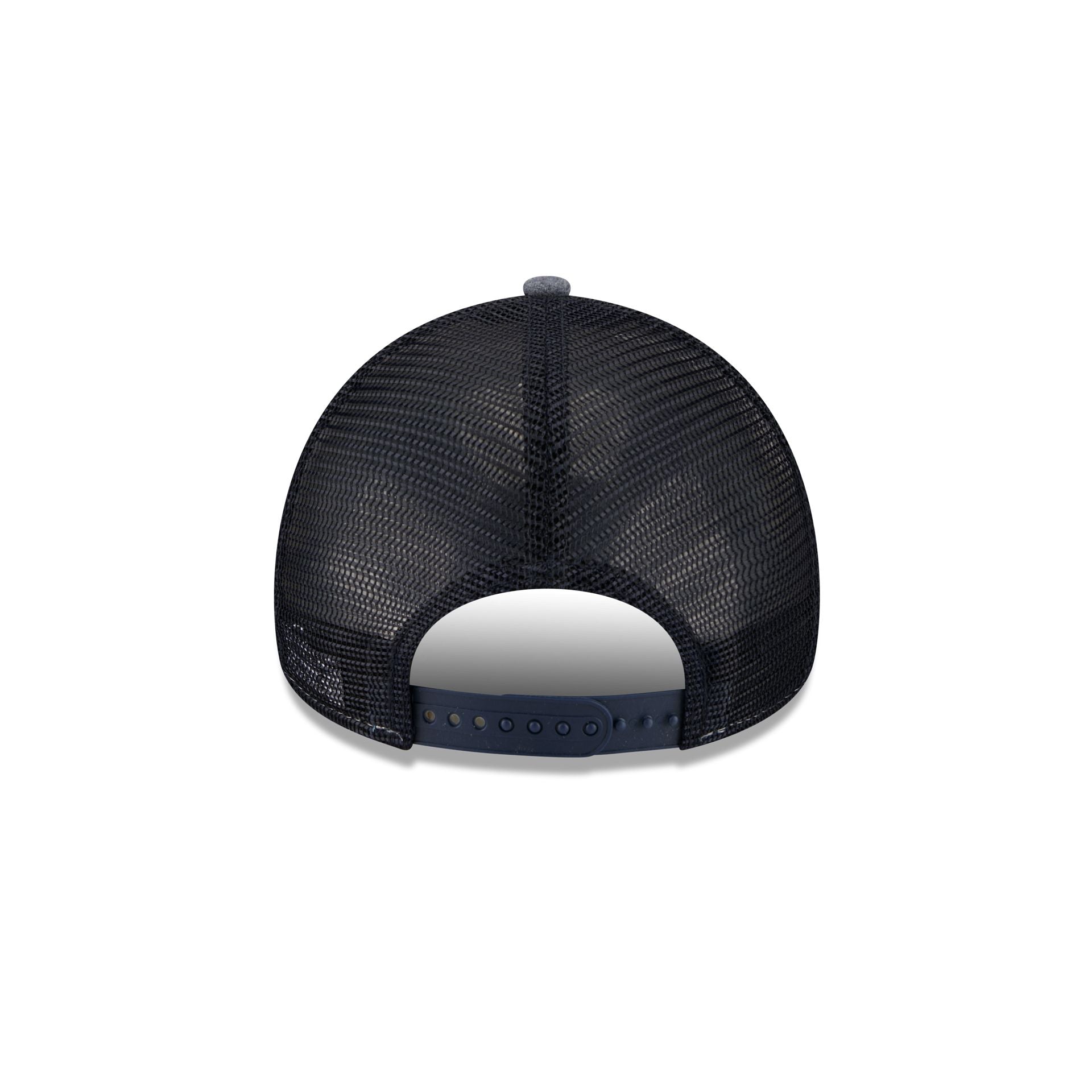 New York Mets Navy Brushed Chambray 9FORTY A-Frame Trucker Hat