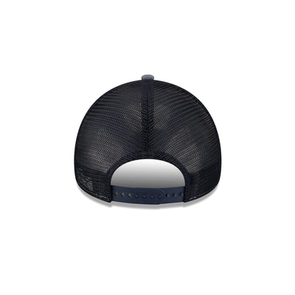 New York Mets Navy Brushed Chambray 9FORTY A-Frame Trucker Hat
