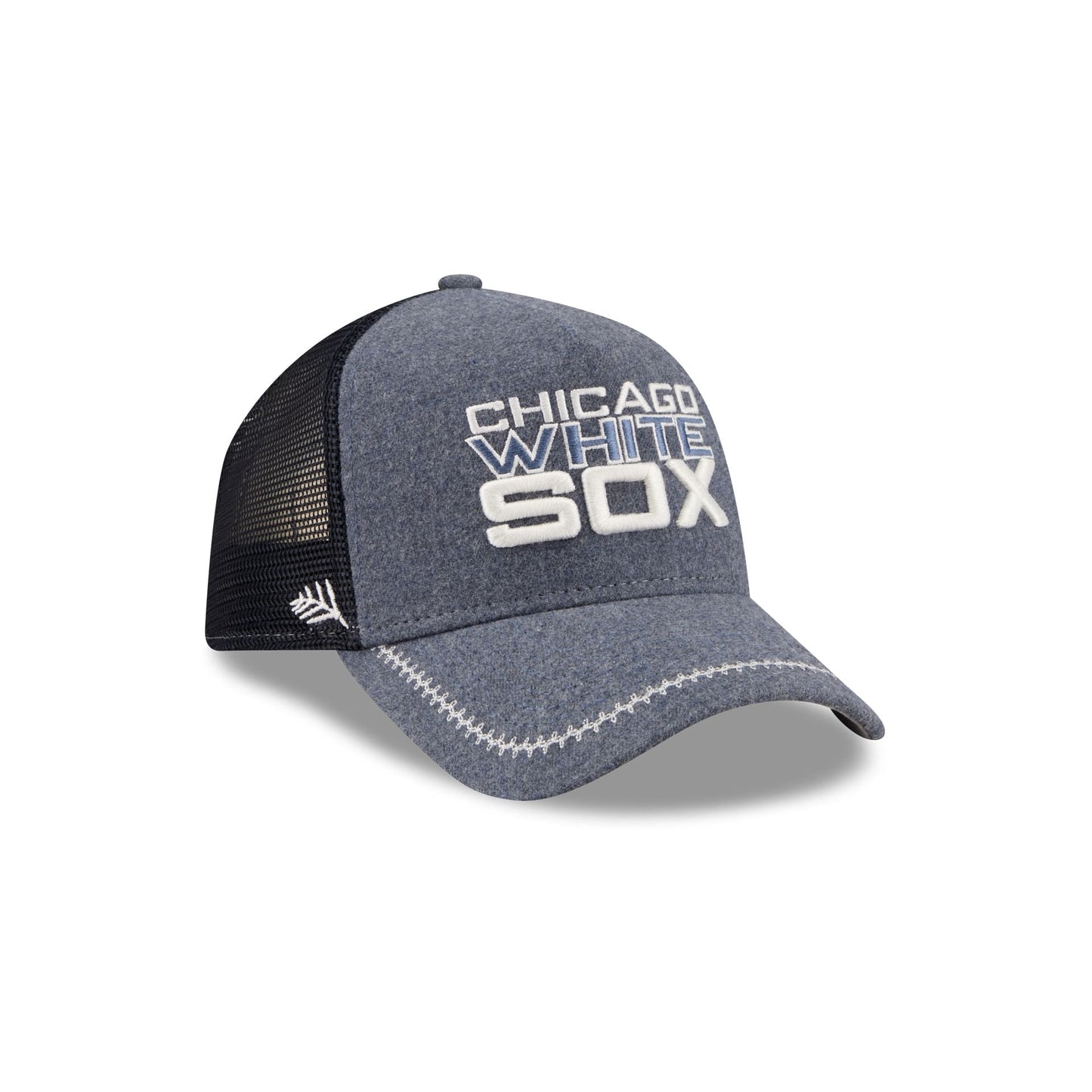 Chicago White Sox Navy Brushed Chambray 9FORTY A-Frame Trucker Hat