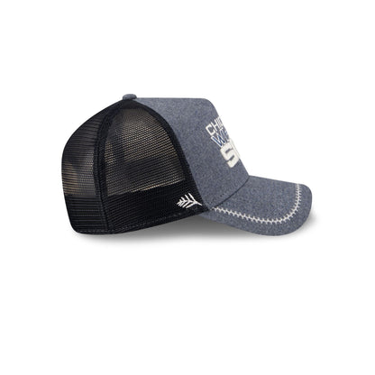 Chicago White Sox Navy Brushed Chambray 9FORTY A-Frame Trucker Hat