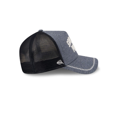 San Diego Padres Navy Brushed Chambray 9FORTY A-Frame Trucker Hat