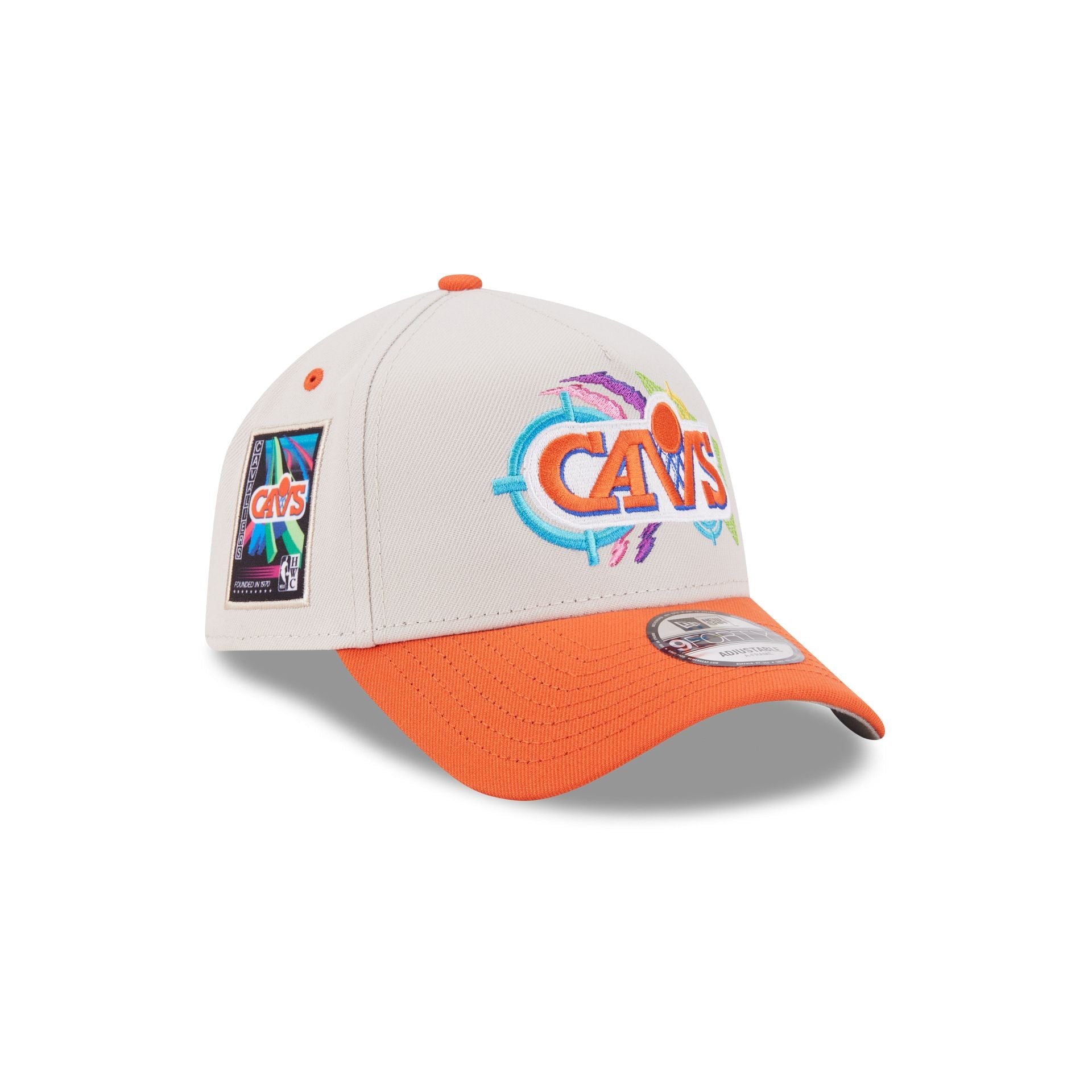 Cleveland Cavaliers Hardwood Classics Retro Stone 9FORTY A-Frame Snapback Hat