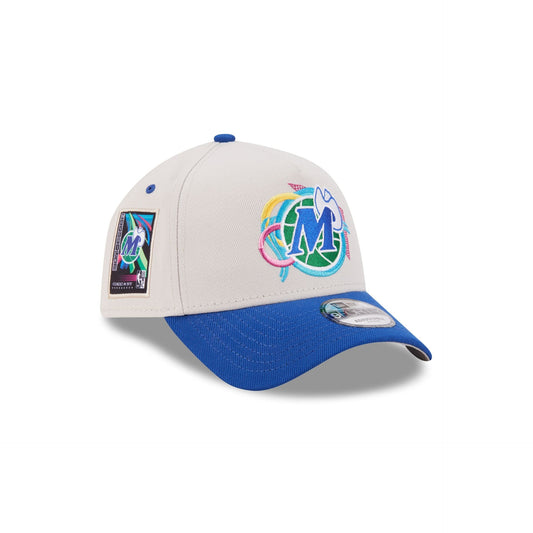 Dallas Mavericks Hardwood Classics Retro Stone 9FORTY A-Frame Snapback Hat