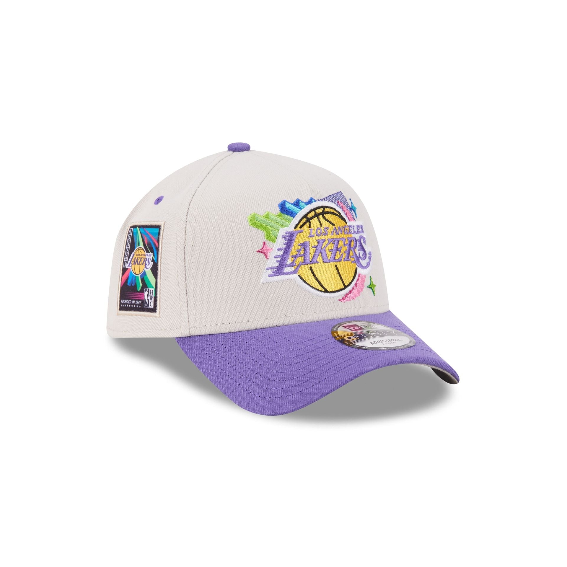 Los Angeles Lakers Hardwood Classics Retro Stone 9FORTY A-Frame Snapback Hat