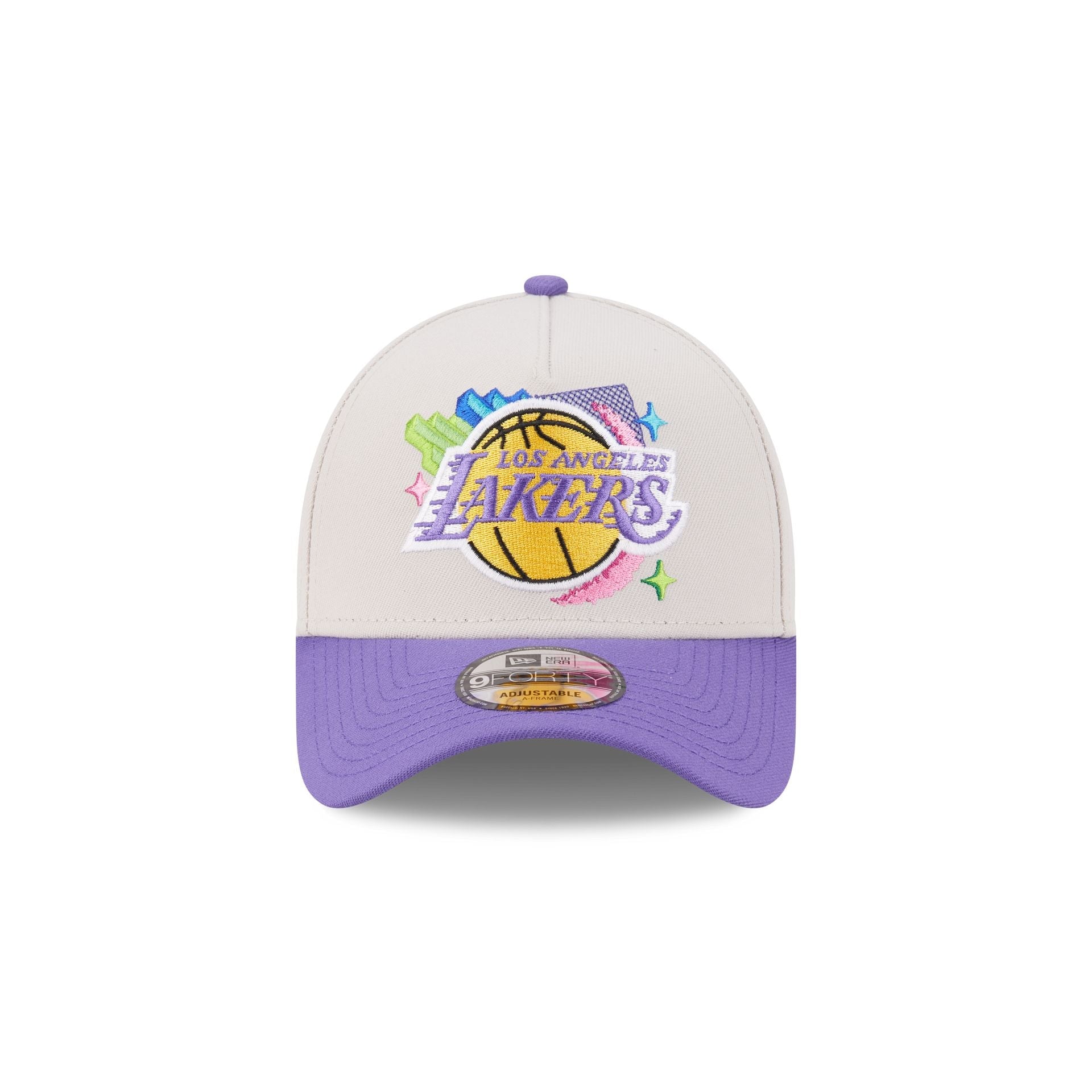 Los Angeles Lakers Hardwood Classics Retro Stone 9FORTY A-Frame Snapback Hat
