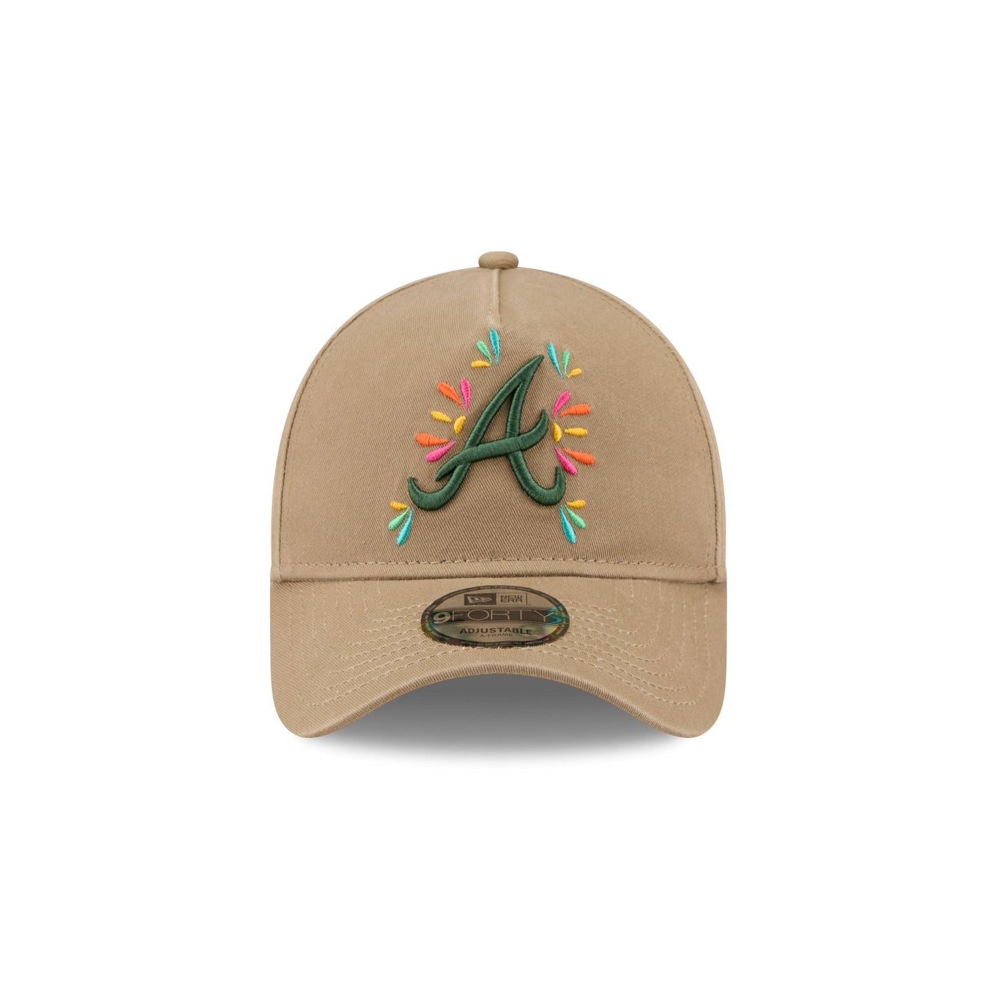 Atlanta Braves Vibrant Festivities 9FORTY A-Frame Snapback Hat