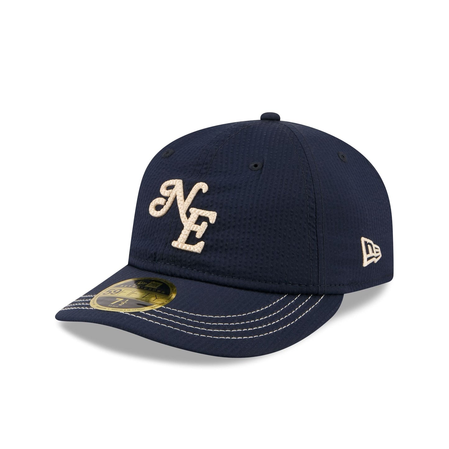 New Era Cap Navy Seersucker Retro Crown 59FIFTY Fitted Hat