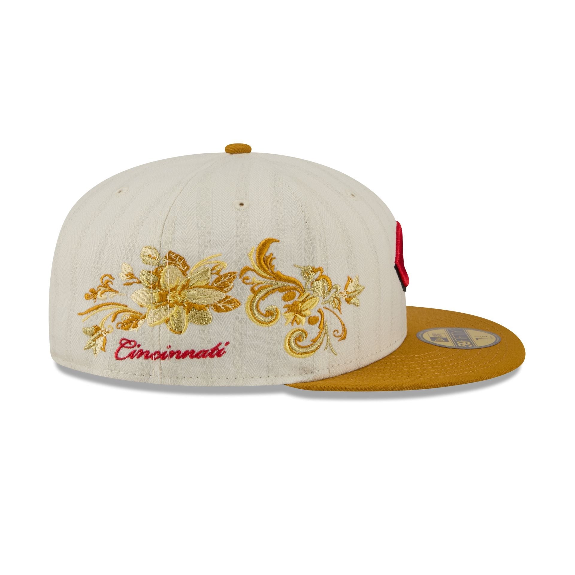 Cincinnati Reds Chrome Herringbone 59FIFTY Fitted Hat