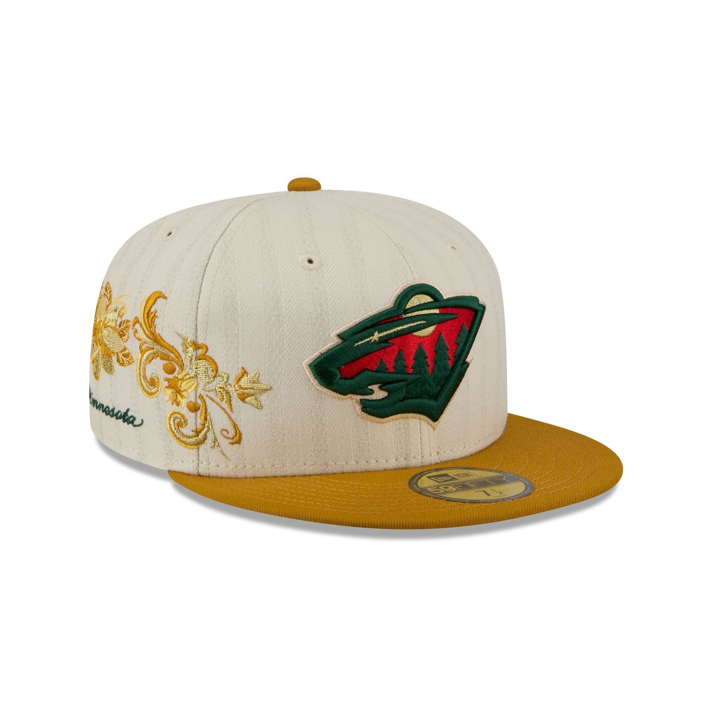 Minnesota Wild Chrome Herringbone 59FIFTY Fitted Hat