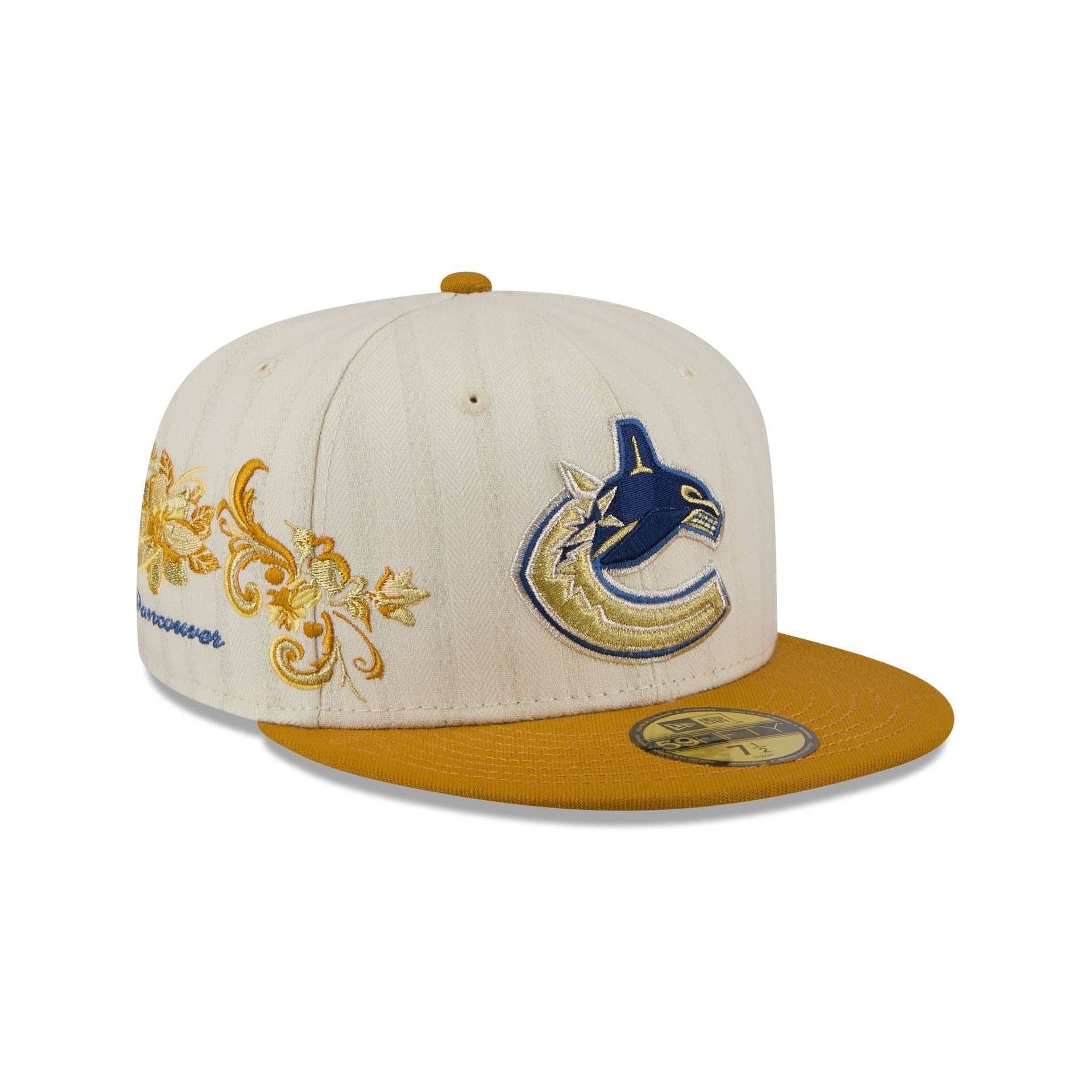 Vancouver Canucks Chrome Herringbone 59FIFTY Fitted Hat