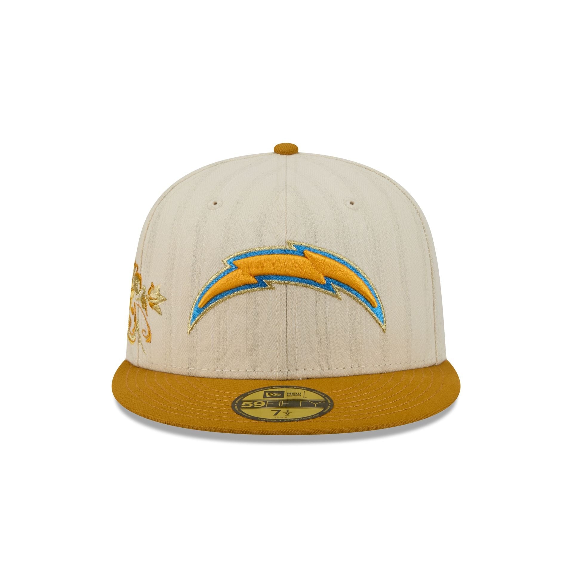 Los Angeles Chargers Chrome Herringbone 59FIFTY Fitted Hat