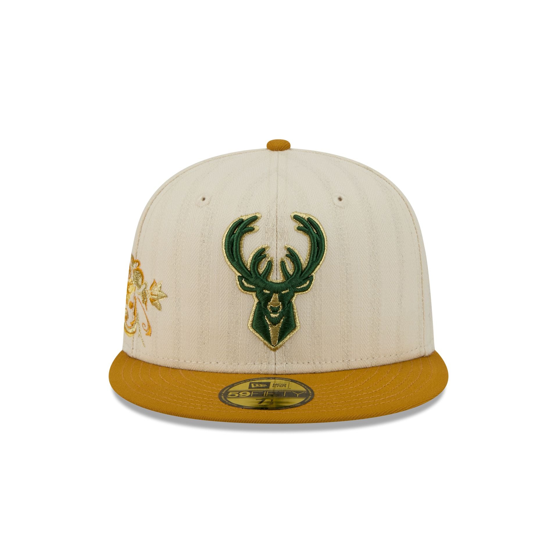 Milwaukee Bucks Chrome Herringbone 59FIFTY Fitted Hat