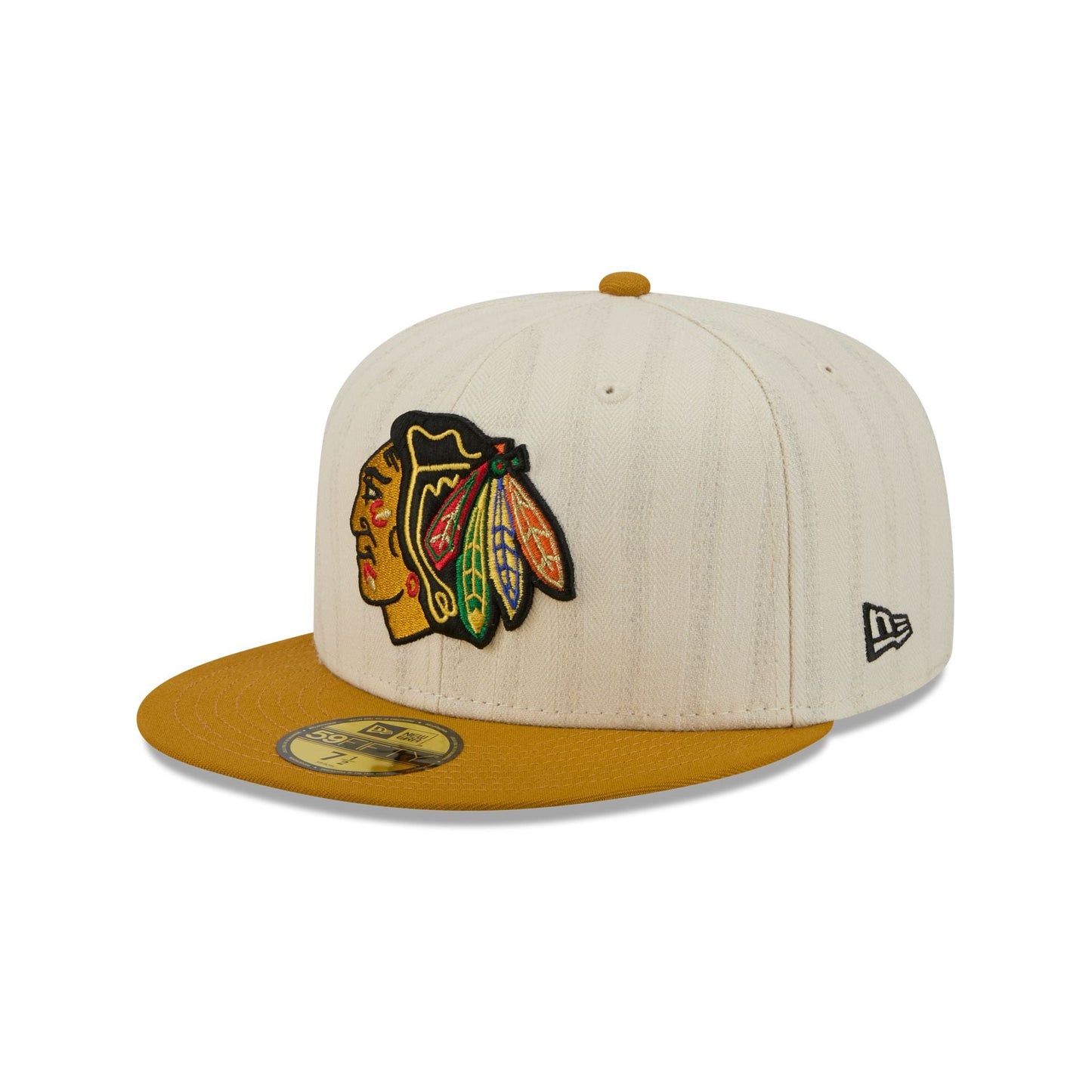 Chicago Blackhawks Chrome Herringbone 59FIFTY Fitted Hat