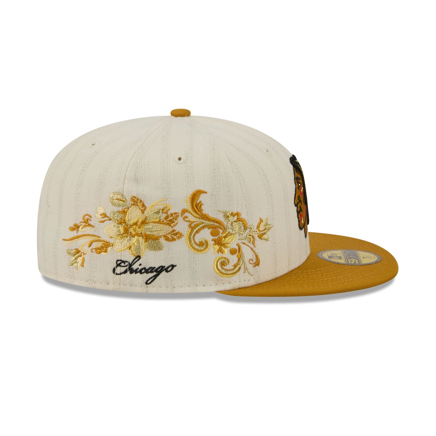 Chicago Blackhawks Chrome Herringbone 59FIFTY Fitted Hat