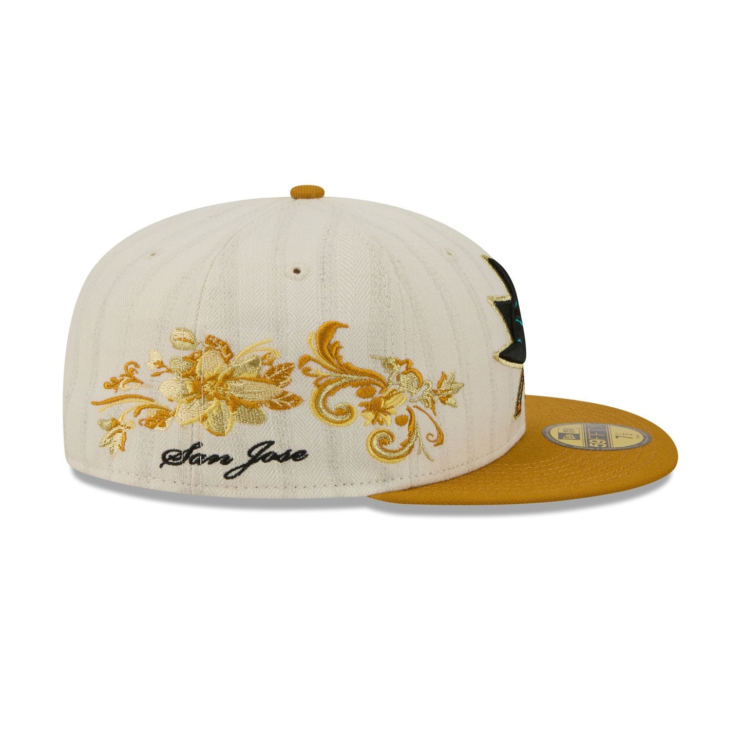 San Jose Sharks Chrome Herringbone 59FIFTY Fitted Hat