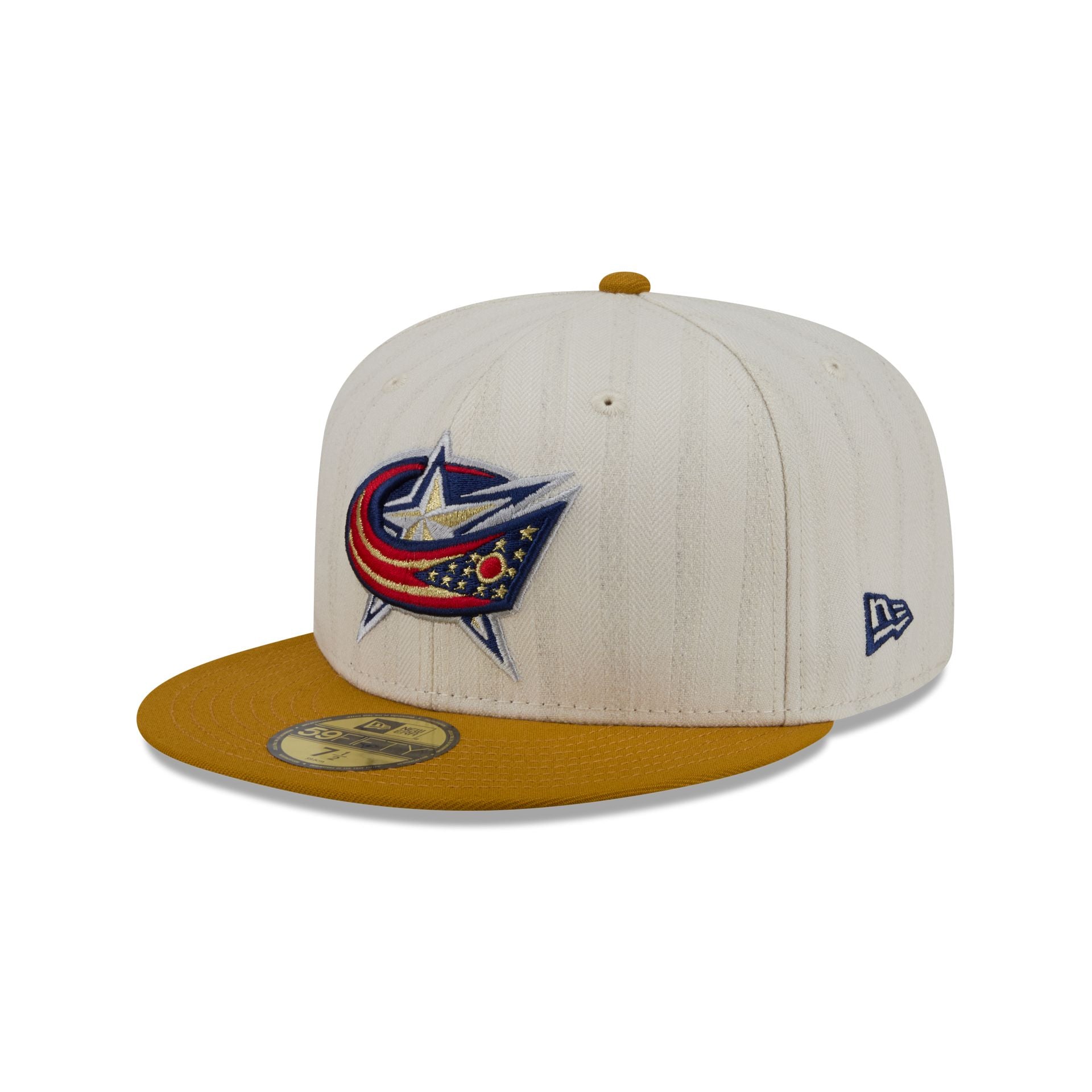 Columbus Blue Jackets Chrome Herringbone 59FIFTY Fitted Hat