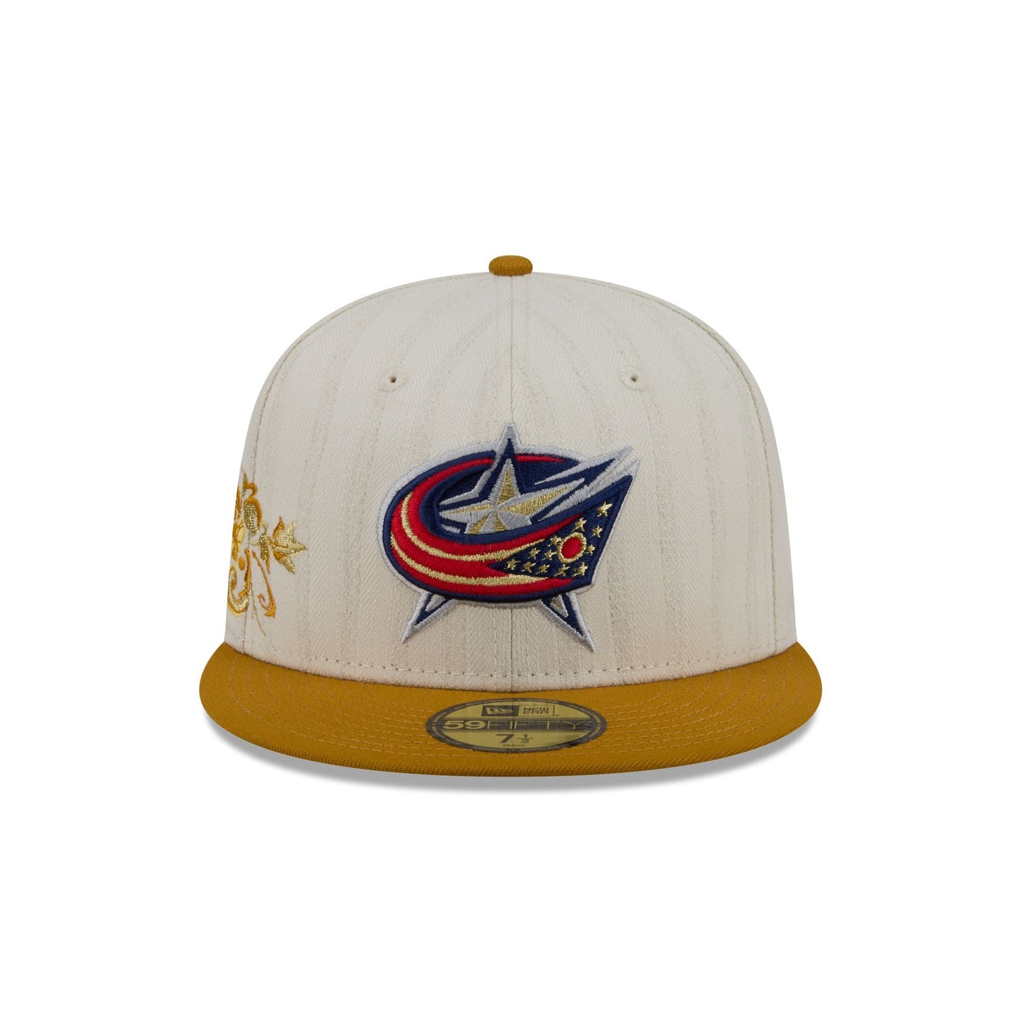Columbus Blue Jackets Chrome Herringbone 59FIFTY Fitted Hat