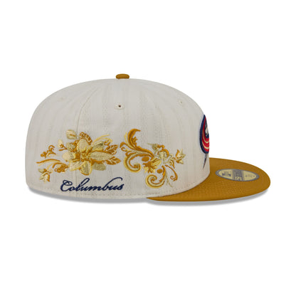 Columbus Blue Jackets Chrome Herringbone 59FIFTY Fitted Hat