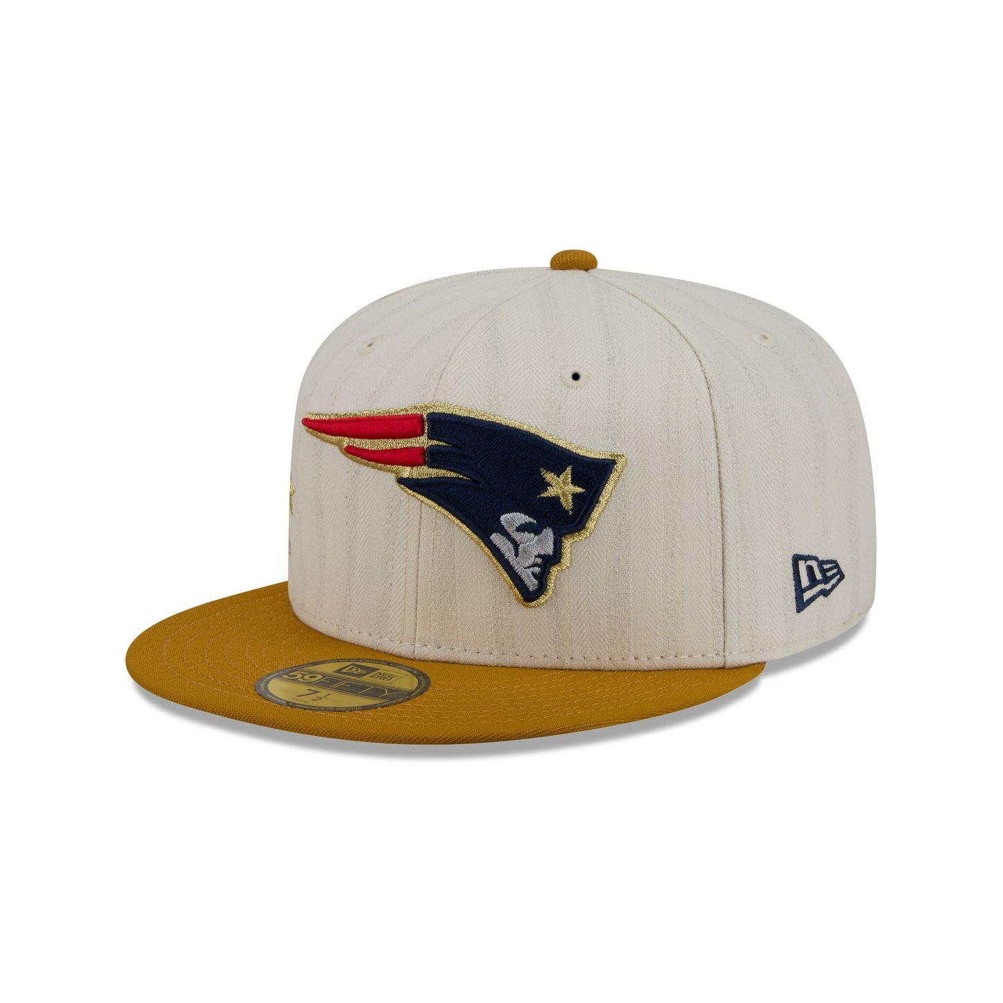 New England Patriots Chrome Herringbone 59FIFTY Fitted Hat