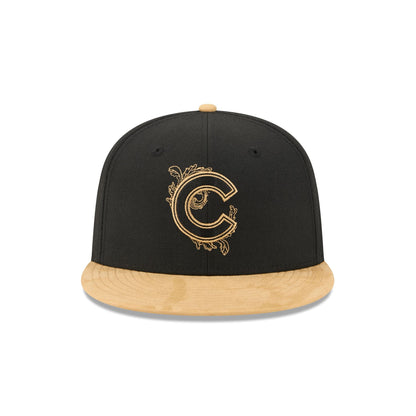 Chicago Cubs Black Wool 59FIFTY Fitted Hat