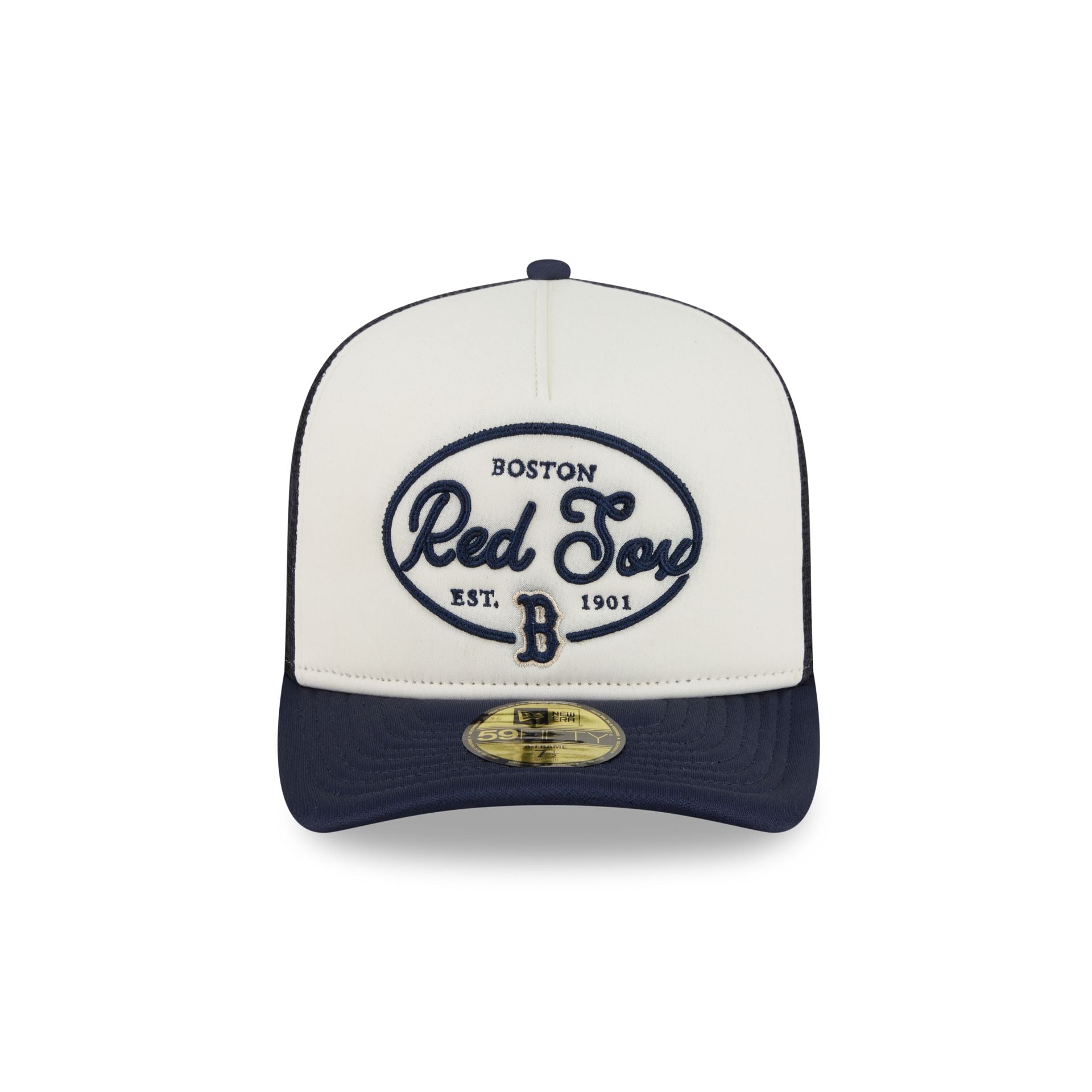 Boston Red Sox Chrome 59FIFTY Fitted Trucker Hat