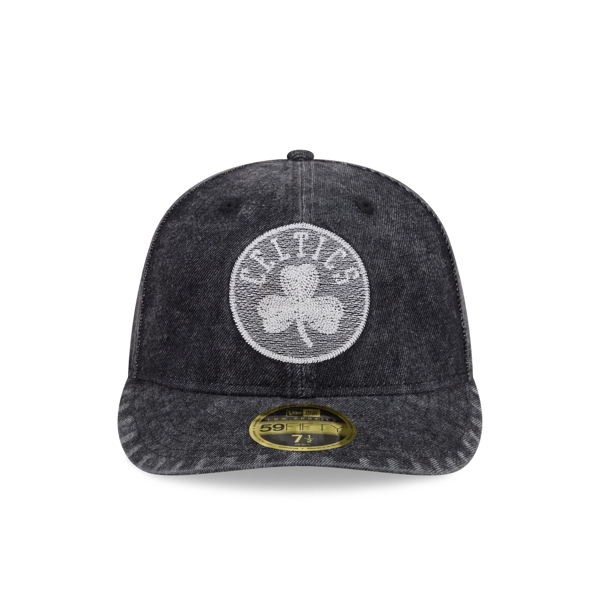 Boston Celtics Black Denim Low Profile 59FIFTY Fitted Hat