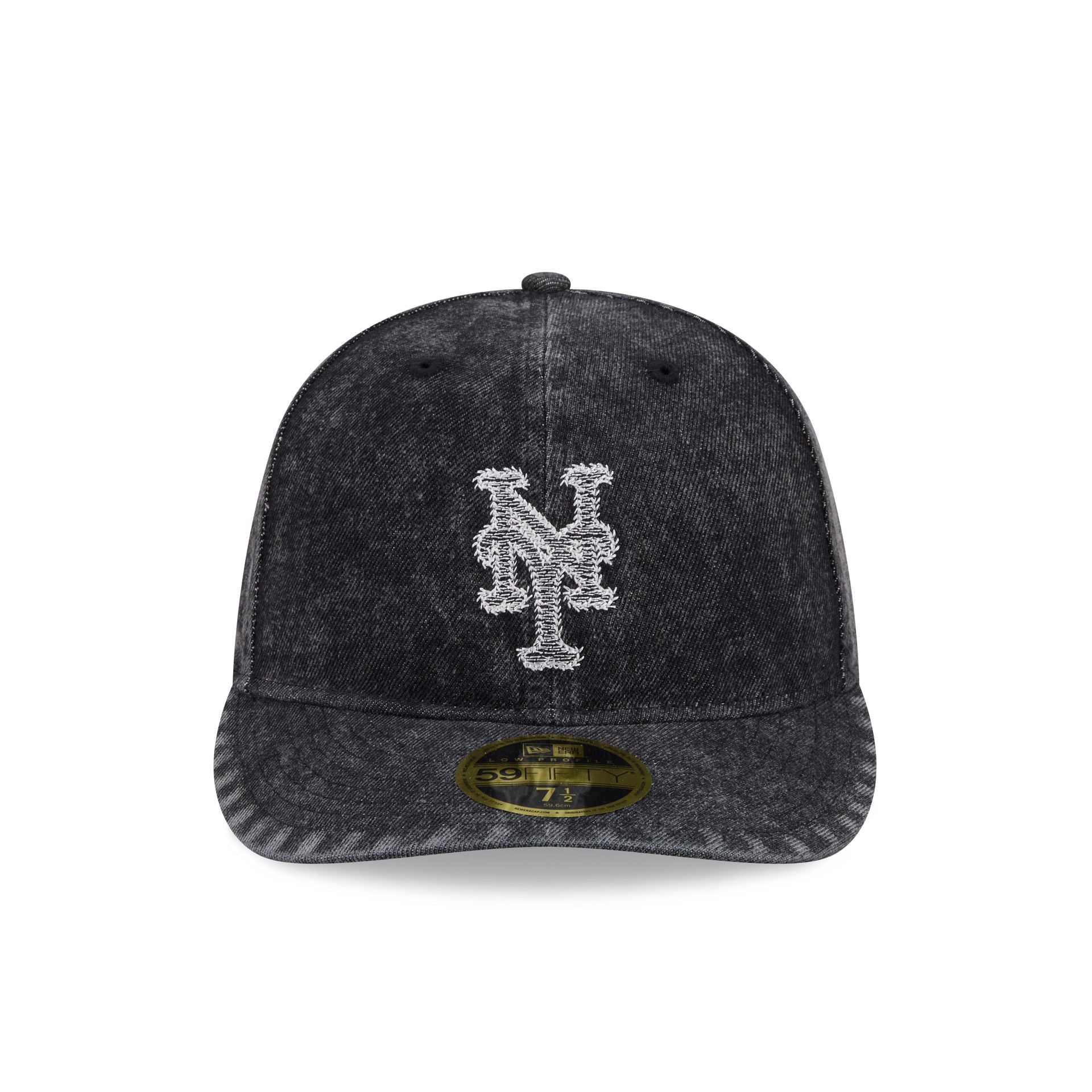 New York Mets Black Denim Low Profile 59FIFTY Fitted Hat