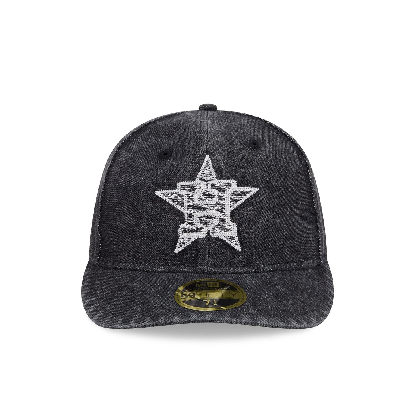 Houston Astros Black Denim Low Profile 59FIFTY Fitted Hat
