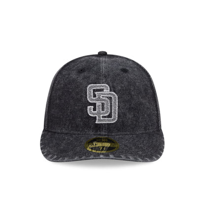 San Diego Padres Black Denim Low Profile 59FIFTY Fitted Hat