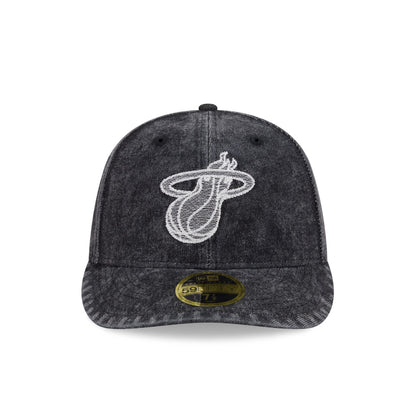 Miami Heat Black Denim Low Profile 59FIFTY Fitted Hat