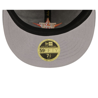 Houston Astros Visor Stitch Retro Crown 59FIFTY Fitted Hat