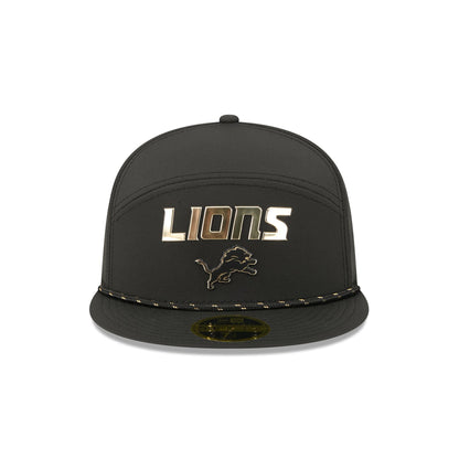 Detroit Lions Gold Logo Rope Split Panel 59FIFTY Fitted Hat