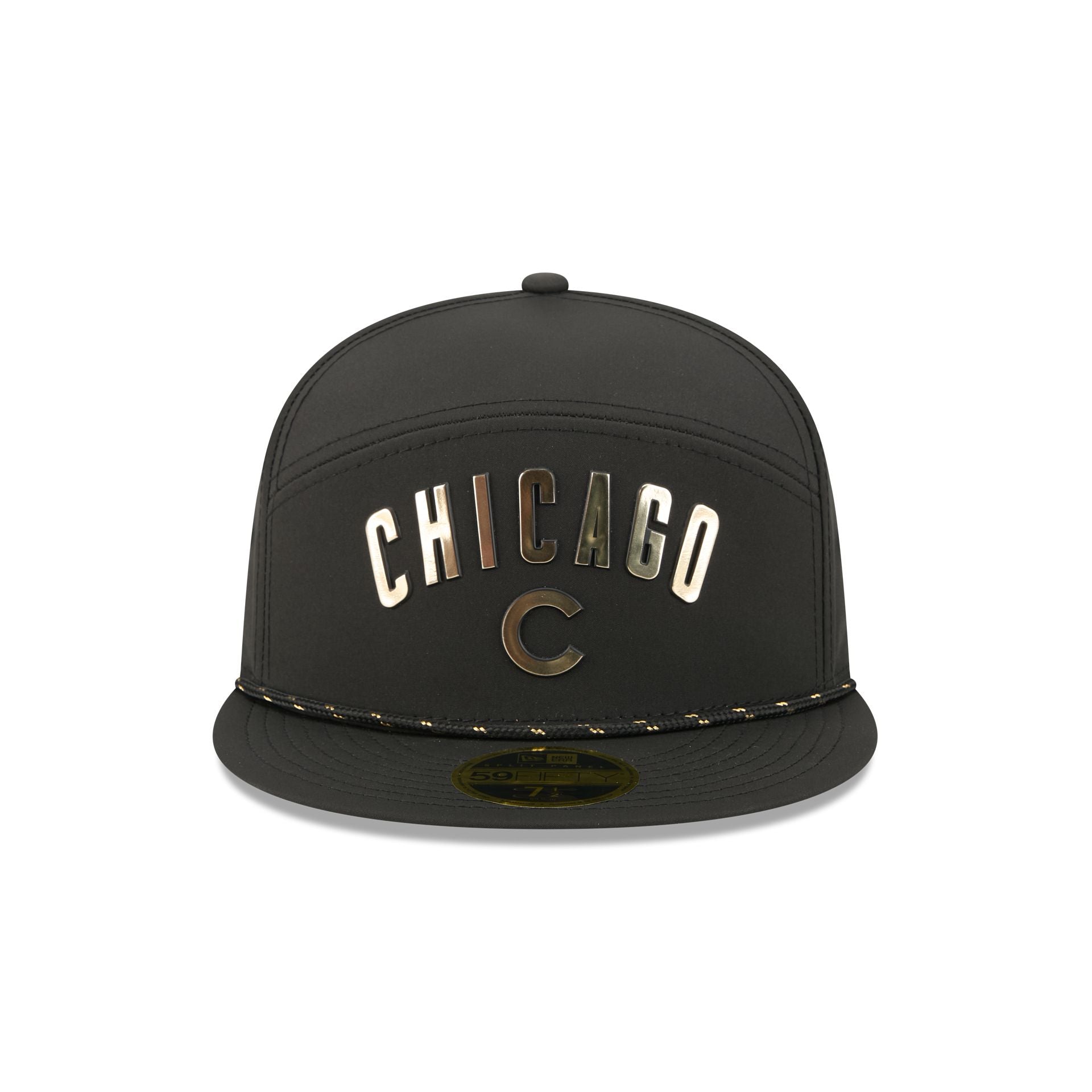 Chicago Cubs Gold Logo Rope Split Panel 59FIFTY Fitted Hat