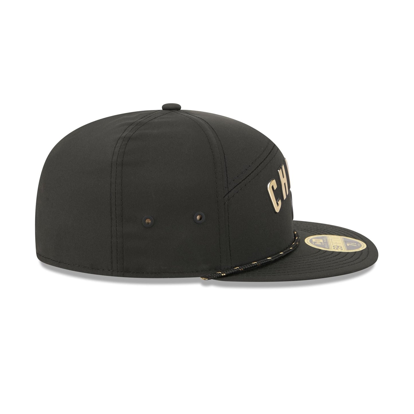 Chicago Cubs Gold Logo Rope Split Panel 59FIFTY Fitted Hat