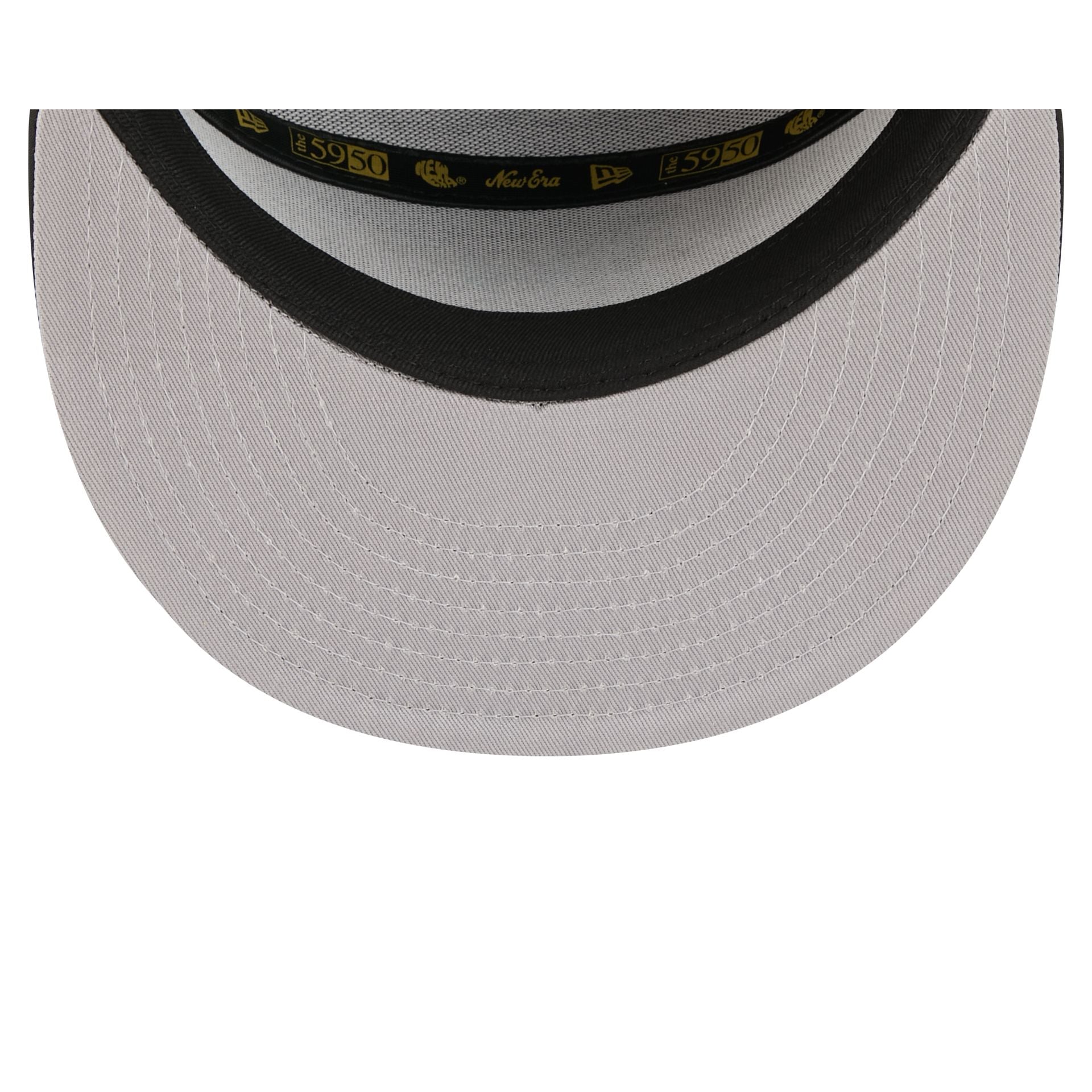 Atlanta Braves Gold Logo Rope Split Panel 59FIFTY Fitted Hat
