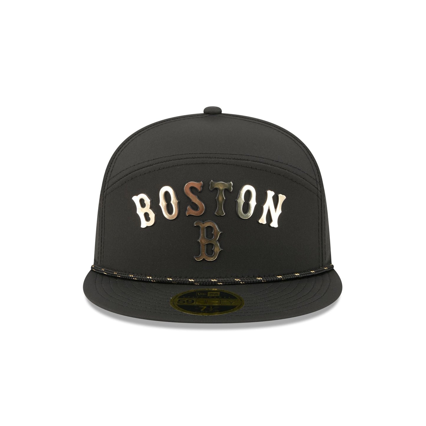 Boston Red Sox Gold Logo Rope Split Panel 59FIFTY Fitted Hat