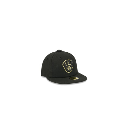 Milwaukee Brewers Gold Logo Mini 59FIFTY Fitted Hat