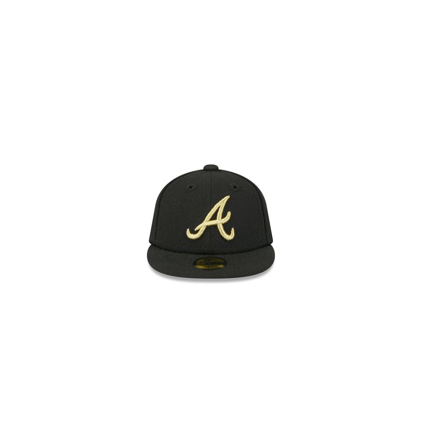 Atlanta Braves Gold Logo Mini 59FIFTY Fitted Hat