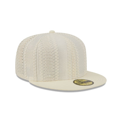 New Era Cap Black Platinum Tier Chrome White Knit 59FIFTY Fitted Hat