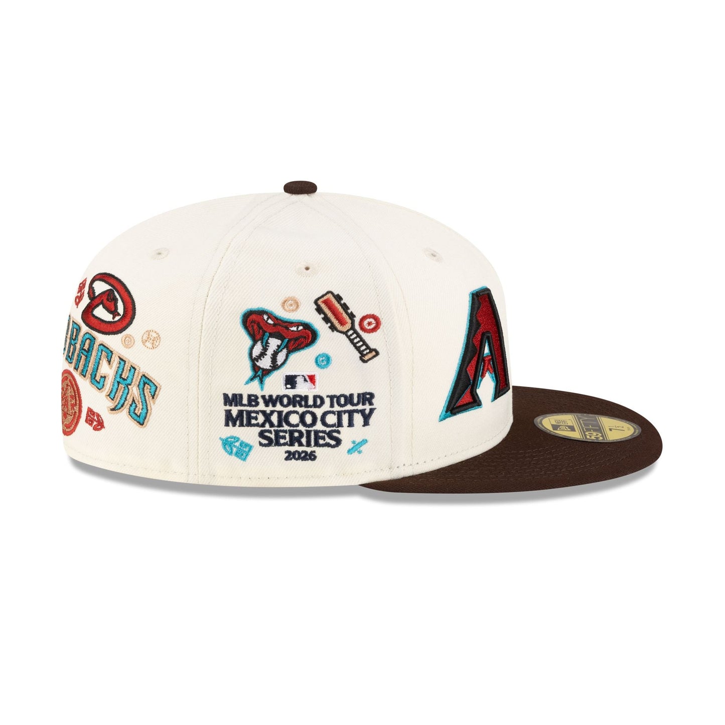 MLB 2026 MLB World Tour Mexico City Series Arizona Diamondbacks vs. San Diego Padres All Over 59FIFTY Fitted Hat