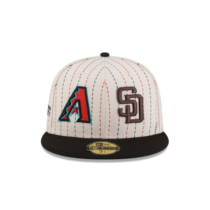 MLB 2026 MLB World Tour Mexico City Series Arizona Diamondbacks vs. San Diego Padres Pinstripe 59FIFTY Fitted Hat